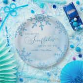 Assiettes En Carton Deux petits flocons de neige Baby shower jumeaux d (Fête)