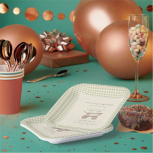 Assiettes En Carton Deux Petits Germes en Route Baby Shower