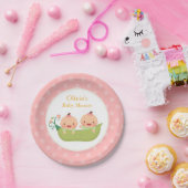 Assiettes En Carton Deux petits pois dans un Baby shower de filles jum (Fête)