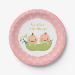 Assiettes En Carton Deux petits pois dans une cosse Fête de naissance