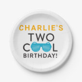 Assiettes En Carton Deux places de fête d'anniversaire Cool (Devant)