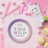 Assiettes En Carton Deux plaques de fête d'anniversaire de fleurs sauv (Fête)