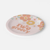 Assiettes En Carton Deux plaques de papier d'anniversaire Super Retro  (Angle)