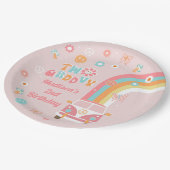 Assiettes En Carton Deux plaques de papier Retro Super Boho Anniversai (Angle)