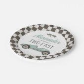 Assiettes En Carton Deux Plaques Papier d'Anniversaire bleu Rapide (Angle)