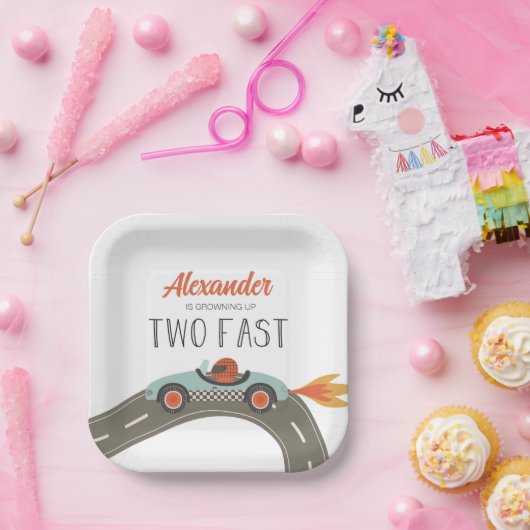 Assiettes En Carton Deux Plaques Papier d'Anniversaire BLEUE Rapide (Fête)