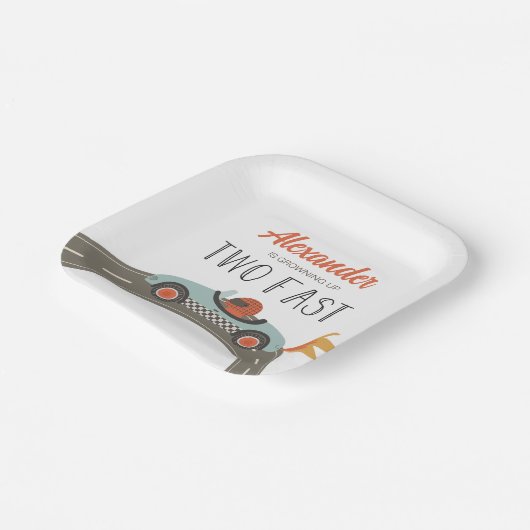 Assiettes En Carton Deux Plaques Papier d'Anniversaire BLEUE Rapide (Angulaire)