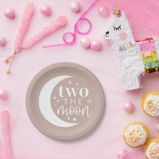 Assiettes En Carton Deux Plaques Papier Lune (Fête)
