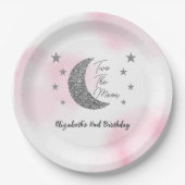 Assiettes En Carton Deux Plaques Papier Lune 2e Anniversaire (Devant)