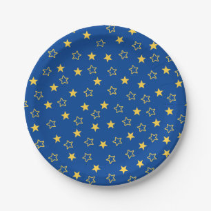Assiettes En Carton Deux pour la Lune Deuxième Anniversaire
