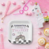 Assiettes En Carton Deux Rapides Anniversaire Dirt Vélo Thème (Fête)