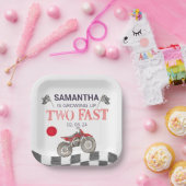 Assiettes En Carton Deux Rapides Anniversaire Dirt Vélo Thème (Fête)