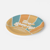 Assiettes En Carton Deux Retro Super Sunshine Boy 2e anniversaire (Angle)