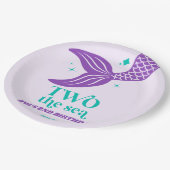 Assiettes En Carton DEUX Sea Mermaid 2e fête d'anniversaire (Angle)