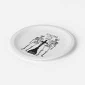 Assiettes En Carton Deux squelettes amoureux (Angle)