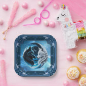 Assiettes En Carton Deux têtes de loup majestueuses (Fête)