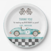 Assiettes En Carton Deux voitures rapides Plaques papier fête d'annive (Devant)