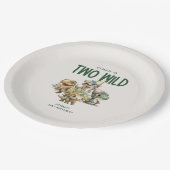 Assiettes En Carton Deux Wild Cute Dinosaur 2e fête d'anniversaire (Angle)