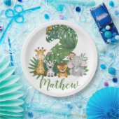 Assiettes En Carton Deux Wild Un 2e anniversaire Jungle Safari (Fête)