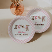 Assiettes En Carton Deuxième Rodéo Rose Western Cowboy 2e anniversaire