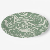 Assiettes En Carton Déversement - Vert (Angle)