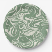 Assiettes En Carton Déversement - Vert (Devant)