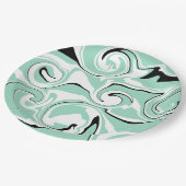 Assiettes En Carton Déversement - Vert (Monnaie) (Angle)