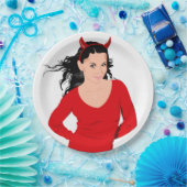 ASSIETTES EN CARTON DEVIL GIRL (Fête)