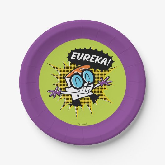 Assiettes En Carton Dexter "Eureka!" Halftone Callout Graphic (Devant)