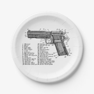 Assiettes En Carton Diagramme V2 d'arme à feu