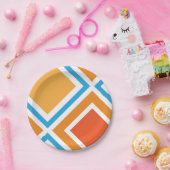 Assiettes En Carton diamant Abstrait géométrique (Fête)