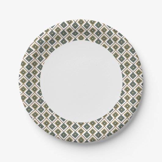 Assiettes En Carton Diamante en vert (Devant)