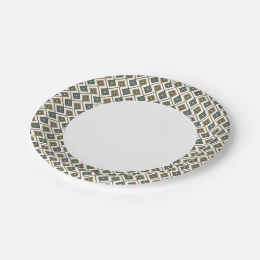 Assiettes En Carton Diamante en vert (Angle)