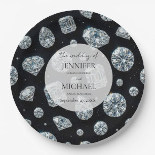 Assiettes En Carton Diamond High End Formel Luxe Mariage Moderne