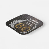 Assiettes En Carton Diamond Laurel & 60TH Gold, Anniversaire Mariage P (Angulaire)