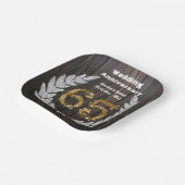 Assiettes En Carton Diamond Laurel & 65TH Gold, Anniversaire Mariage P (Angulaire)