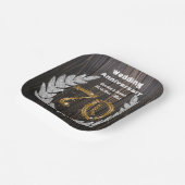 Assiettes En Carton Diamond Laurel & 70TH Gold, Anniversaire Mariage P (Angulaire)