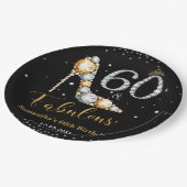 Assiettes En Carton Diamond Parties scintillant Cinquante et fabuleux  (Angle)