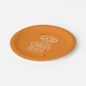 Assiettes En Carton "DIEU Apportera" - Bible Verse Jour d'Action de gr (Angle)