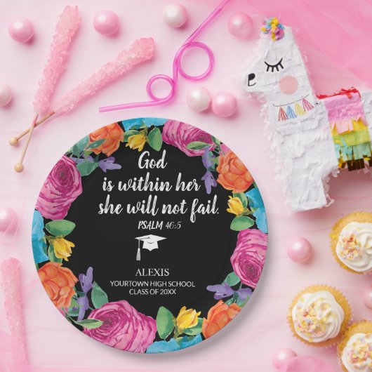 Assiettes En Carton Dieu est dans son diplôme chrétien (Fête)