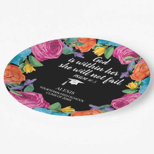 Assiettes En Carton Dieu est dans son diplôme chrétien (Angle)