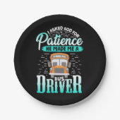 Assiettes En Carton Dieu M'A Fait Conduire Un Bus (Devant)