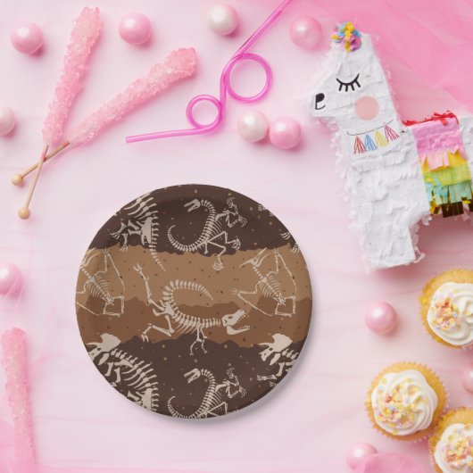 Assiettes En Carton Dig Dino Dig (Fête)