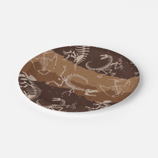 Assiettes En Carton Dig Dino Dig (Angle)