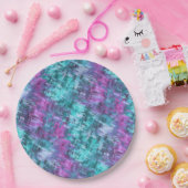 Assiettes En Carton digihatch - turquoise et violet : (Fête)