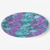Assiettes En Carton digihatch - turquoise et violet : (Angle)