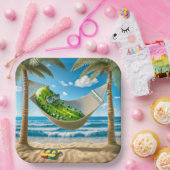 Assiettes En Carton Dill Pickle dans un hamac tropical (Fête)