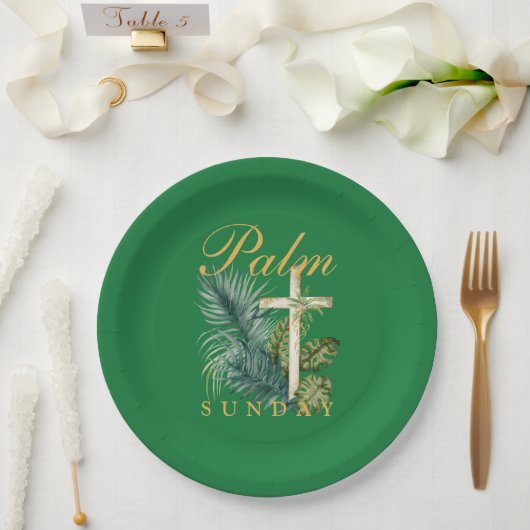 Assiettes En Carton Dimanche des Rameaux (Mariage)