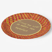 Assiettes En Carton Dimensions du bonheur Tweed Texturé Jeu (Angle)