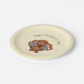 Assiettes En Carton Dinde de Thanksgiving (Angle)